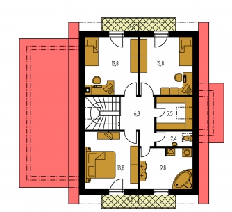 Floor plan of second floor - KLASSIK 149